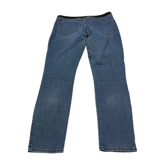 Old Navy Jeans Womens 12 Regular Blue Denim Cotton Pull On Mid-Rise Straight Leg - Picture 3 of 7